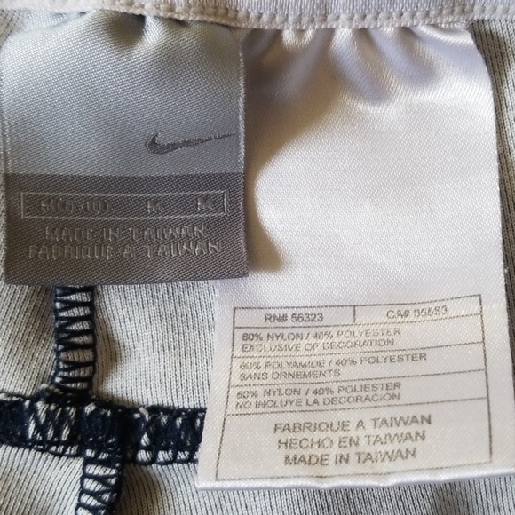 Nike Navy Striped Zip Front Cropped Pant - Picture 6 of 6